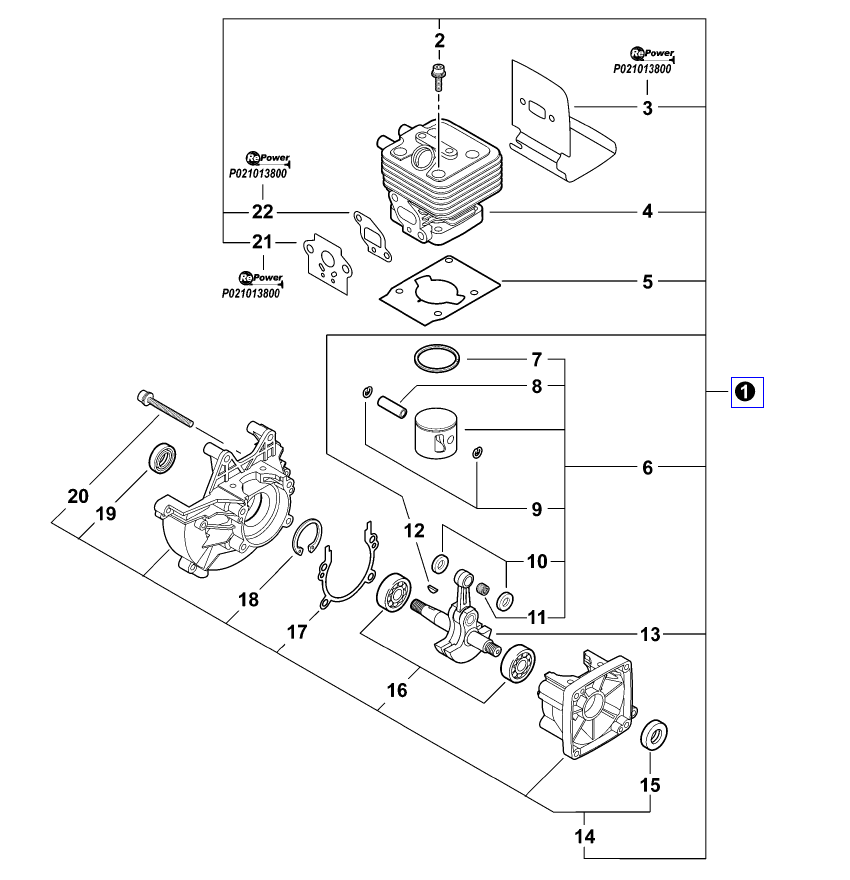 Echo Short Block SB1091 SRM280S