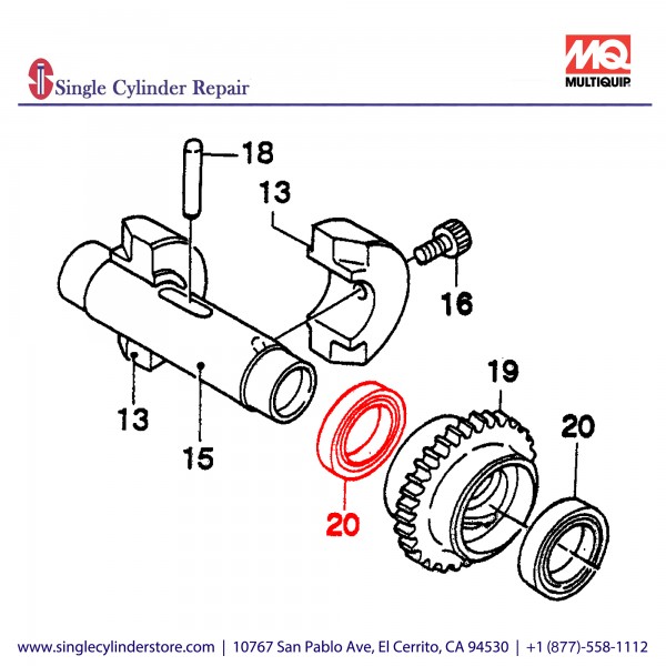 Multiquip 040306911 Bearing MVH-302G/D