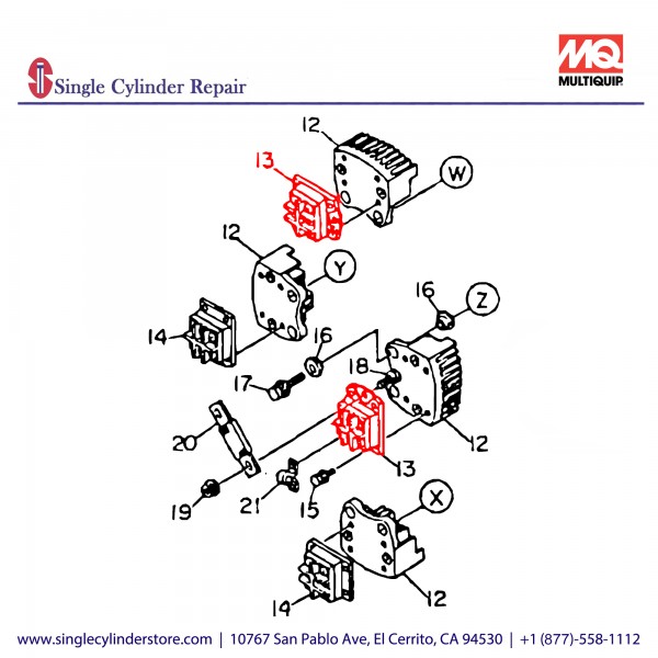 Multiquip 0601820012 Rectifier (+) 500EIW/SSW,170S, 250SSI