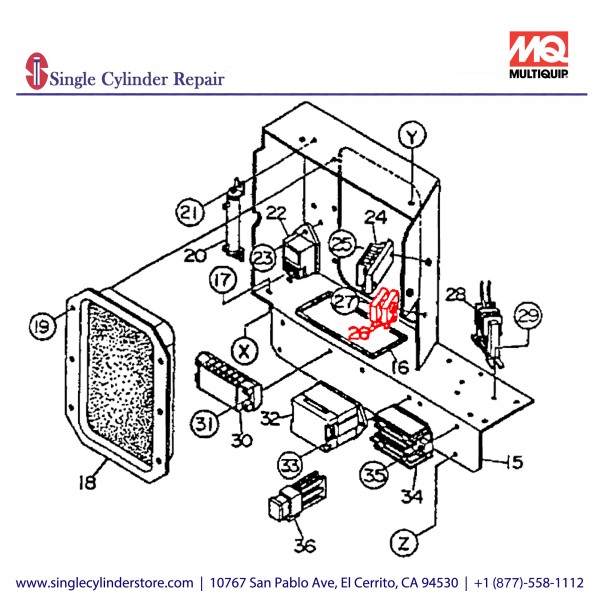 Multiquip 0601821370 Rectifier BLW-300,PCX-50SS