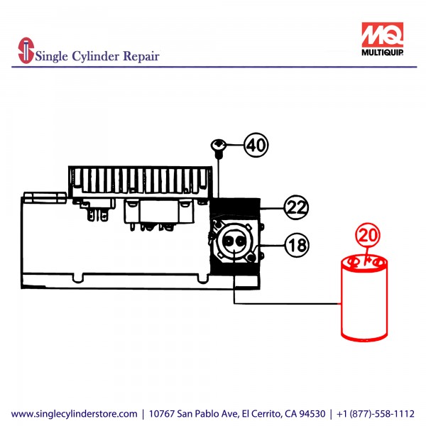 Multiquip 0601826178 Condenser GAW-135H