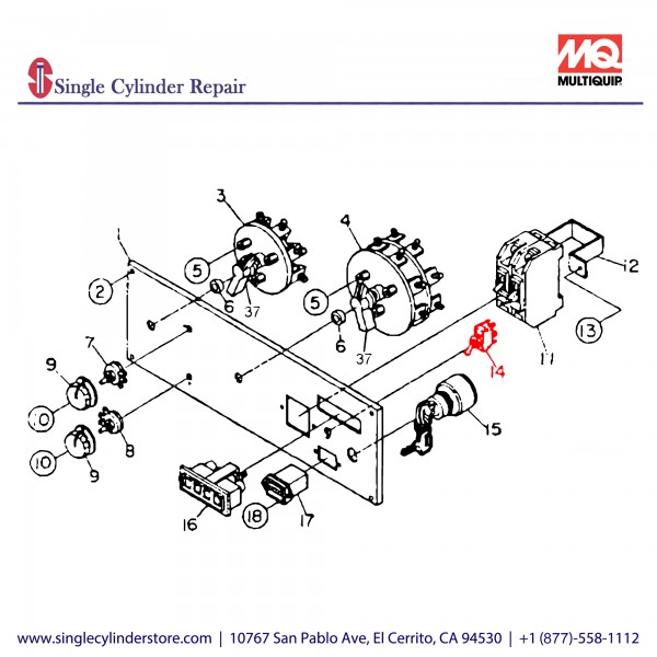 Multiquip 0601830739 Switch Output Selector GDP4000