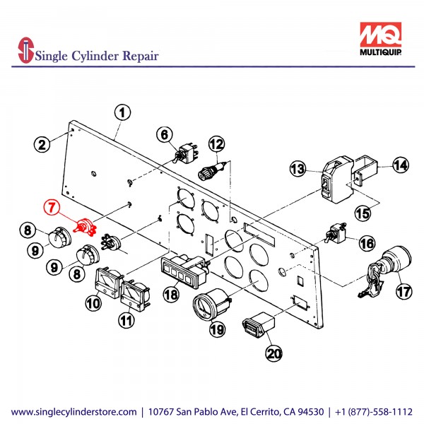 Multiquip 0601840214 Rheostat DAW-500SS