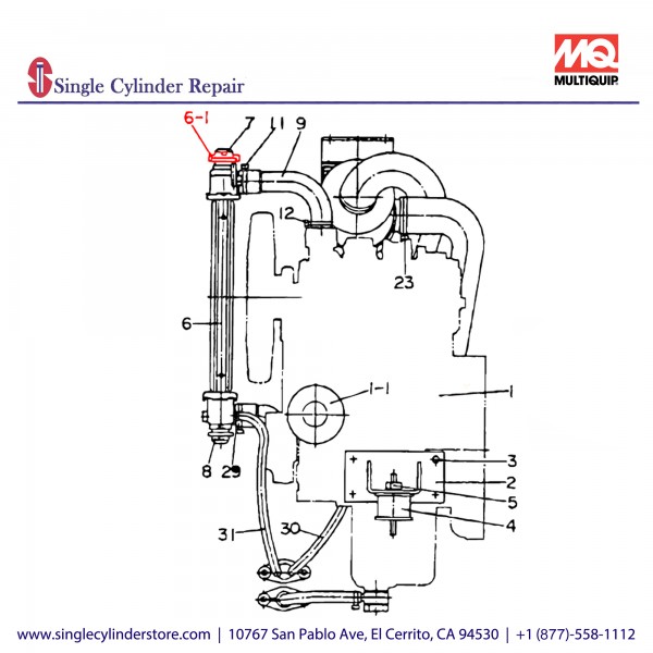 Multiquip 0602011074 Cap Radiator SDW225SS