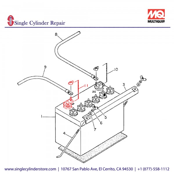 Multiquip 0602220311 Terminal Threaded Assy 45SSIU