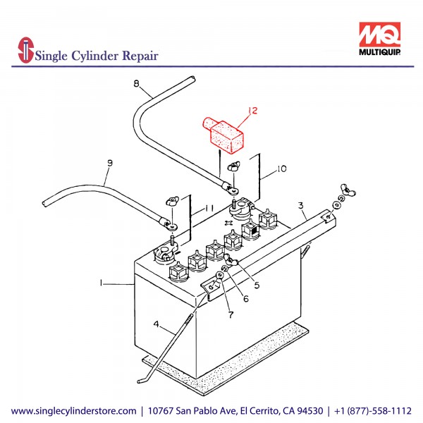 Multiquip 0845040414 Gasket Muffler TLW-300SS,BLW-400