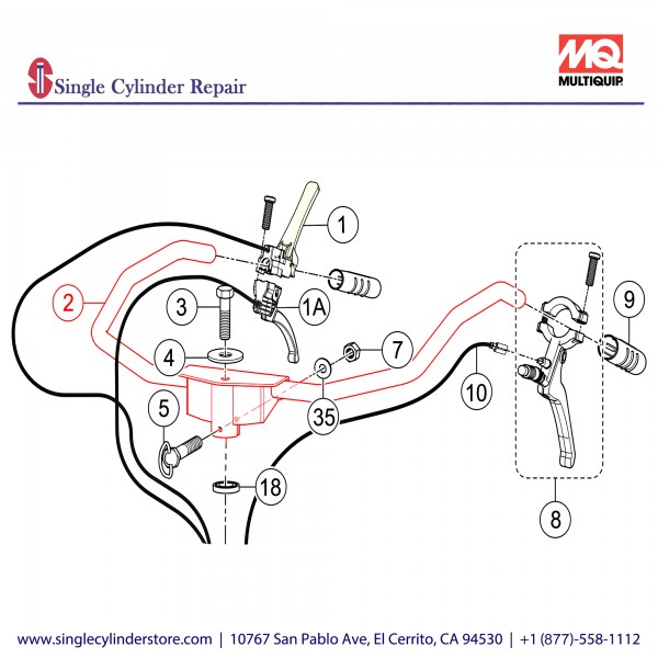 Multiquip 101-01000 Handlebars