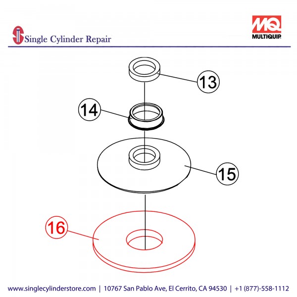 Multiquip 10639 PLATE, WEAR THRUST COLLAR C-4