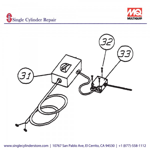 Multiquip 1189 ASM SWITCH AND CONDUIT FIN