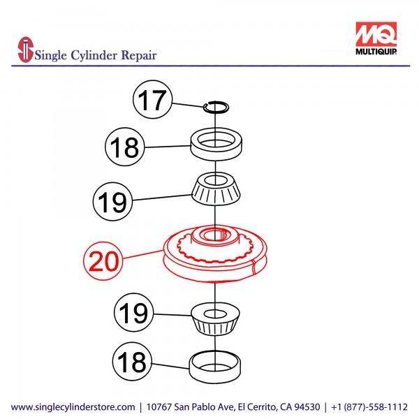 Multiquip 1202 GEAR, WORM, BRONZE