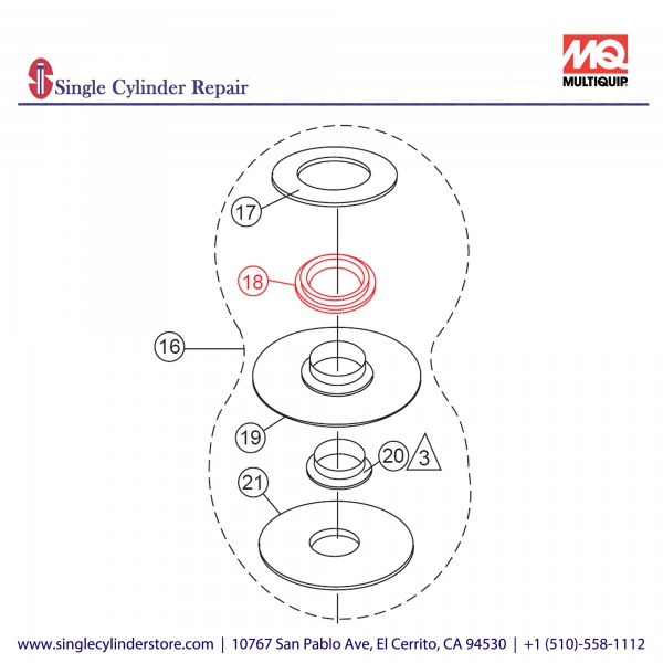 Multiquip BEARING, THRUST 6013-2RS W/FLNG 12778