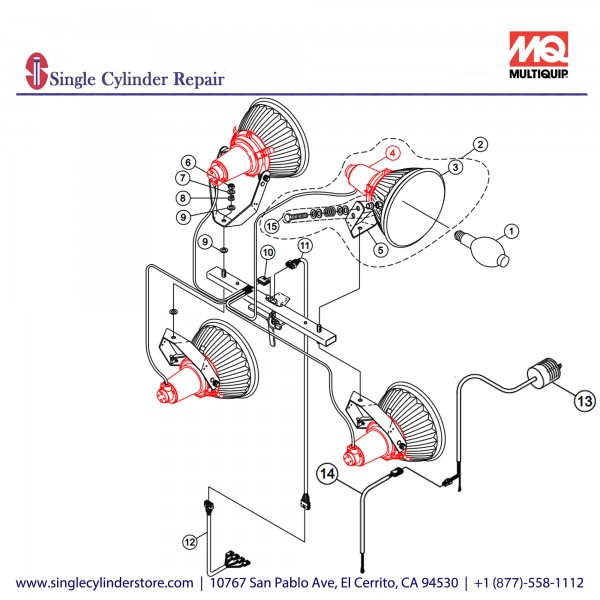 Multiquip 1311300161 LIGHT SOURCE TUBE