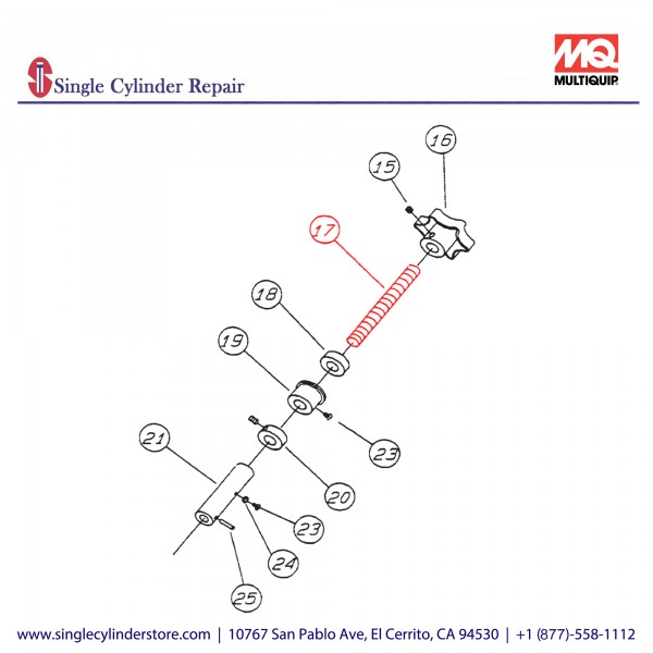 Multiquip 1478 SHAFT, TROWEL CONTROL