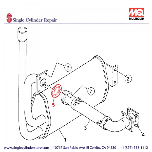 Multiquip 1502336004 Gasket 10,270SS/I,250,300SSIBLW-400SSW