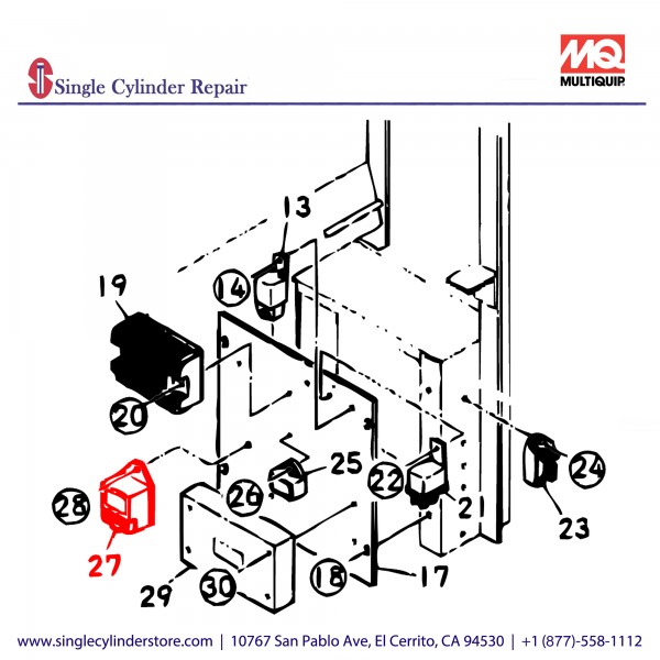 Multiquip 1518160190 Charge Indicator 4 Wires