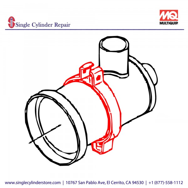 Multiquip 1538111250 Band Air Cleaner PCX-50SS,TLW-300SS