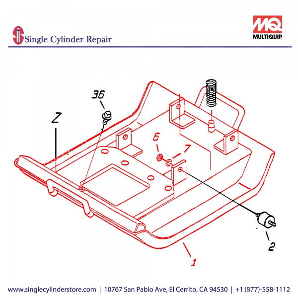 Multiquip 16008 PLATE, BASE (408105330) MVC-77