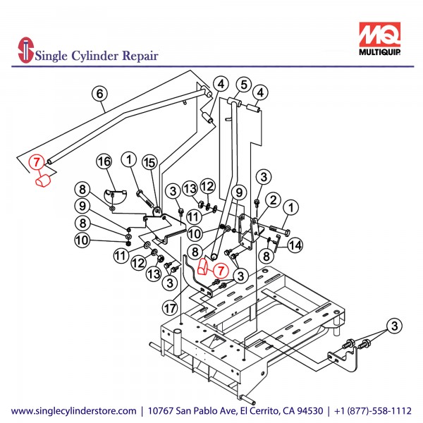 Multiquip 1641000330 RUBBER FOOT