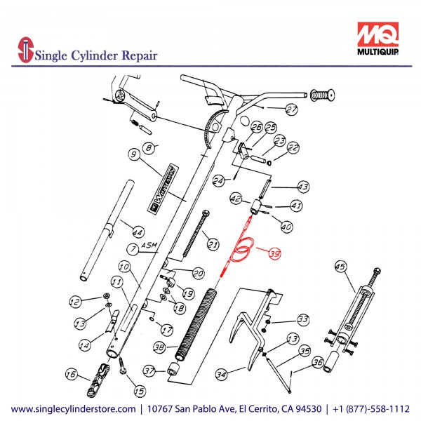 Multiquip 1714 CABLE QUICK PITCH