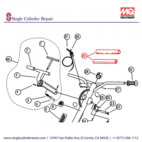 Multiquip 1730 PAD, HANDLE