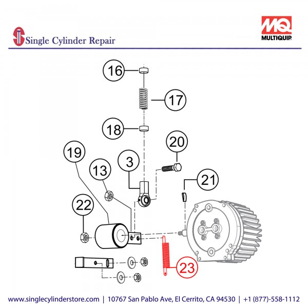 Multiquip 18177 Spring MT16