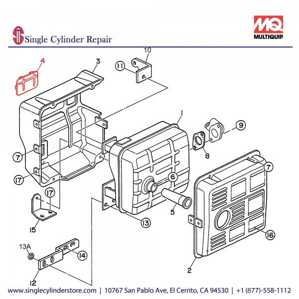 Multiquip 18329ZB4000 Seal GA-3.6H,6HH-2278695