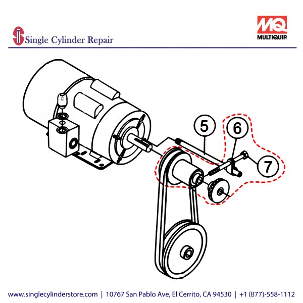 Multiquip 1909 PULLEY, DRIVE, MCV-30 X 5/8