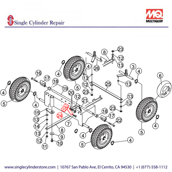 Multiquip 2001200312 BRAKE PEDAL