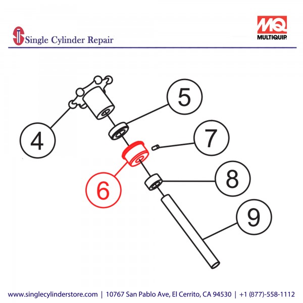 Multiquip 20282 BEARING, TROWEL CONTROL