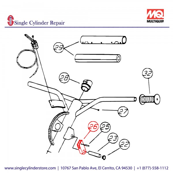 Multiquip 20443 ARM, SLIDE CONTROL JA