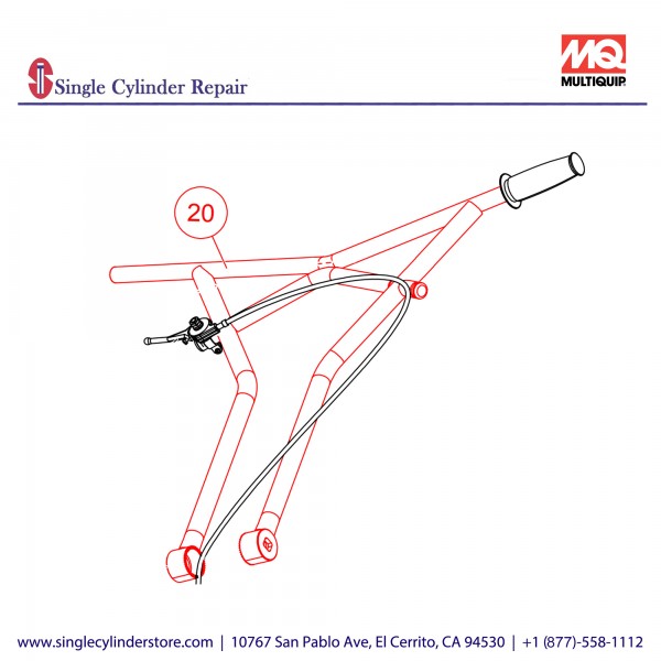 Multiquip 22055 HANDLE WA, VIBRATION CONTROL