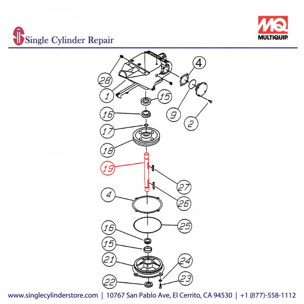 Multiquip 2440 MAINSHAFT