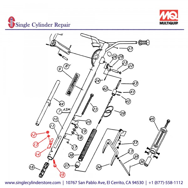 Multiquip 2811 KIT HANDLE HARDWARE