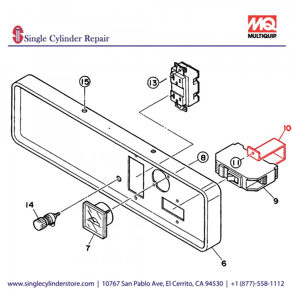 Multiquip 3011816004 Band Circuit Breaker Set 170SGA-2.3RZ