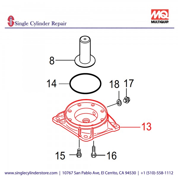 Multiquip 366217210 Foot Plate 12 MTX70