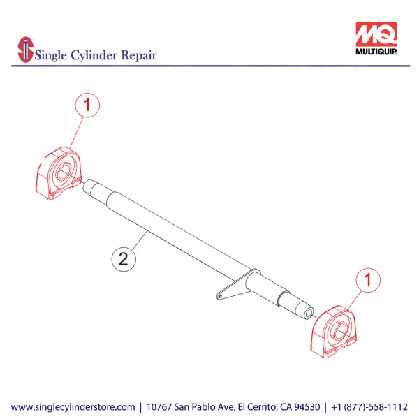 Multiquip 37085 Bearing, 1.25" Tap Base, UCPA206-20