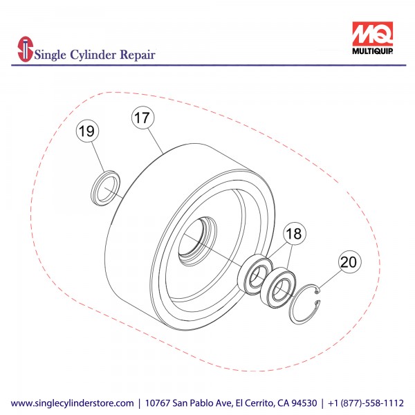 Multiquip 37132 Wheel, ASM, Front 