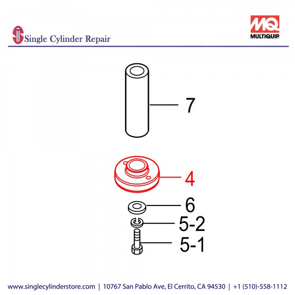 Multiquip 371459690 Piston End MTX 70