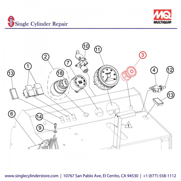 Multiquip 37198 Kill Switch ASM 