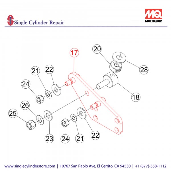 Multiquip 37248 W/A Mount Switch Pivot Plate