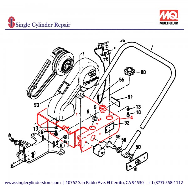 Multiquip 402010010 Base 90L