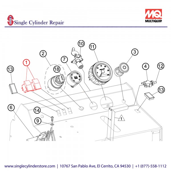 Multiquip 406000 Switch, Rocker 