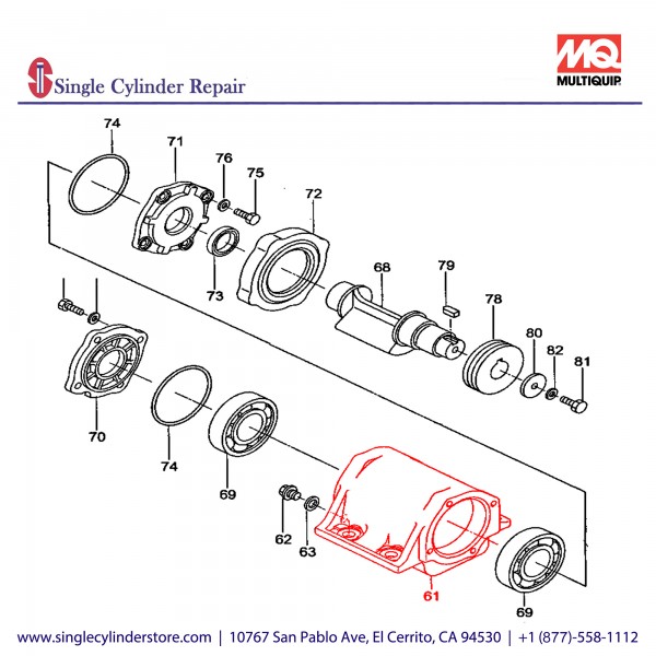 Multiquip 416115991 Case Vibrator MVC-88GH