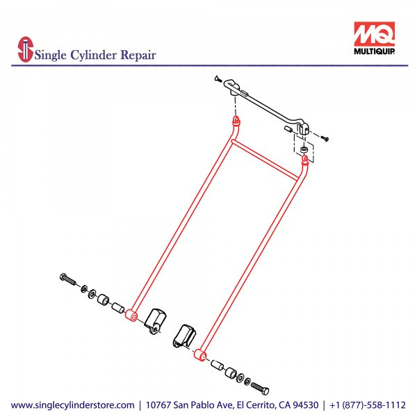 Multiquip 416121010 Handle Body MVC88VTH/VTHW