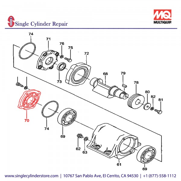 Multiquip 416338900 Case Cover (R) MVC-88	