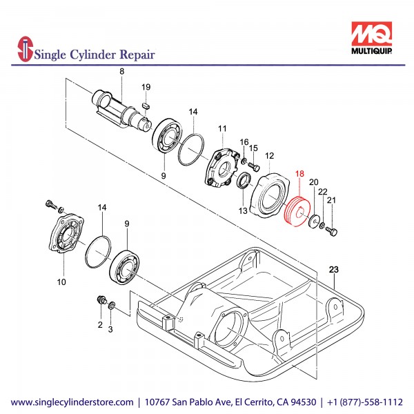 Multiquip 416464470 Pulley, Vib. Assy. MVC88VTH/VTHW