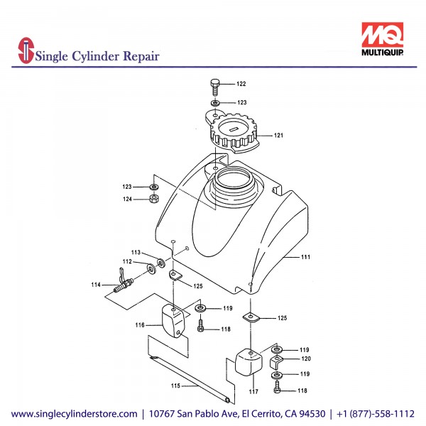 Multiquip 4169100109 Water Tank Kit, MVC88VGH