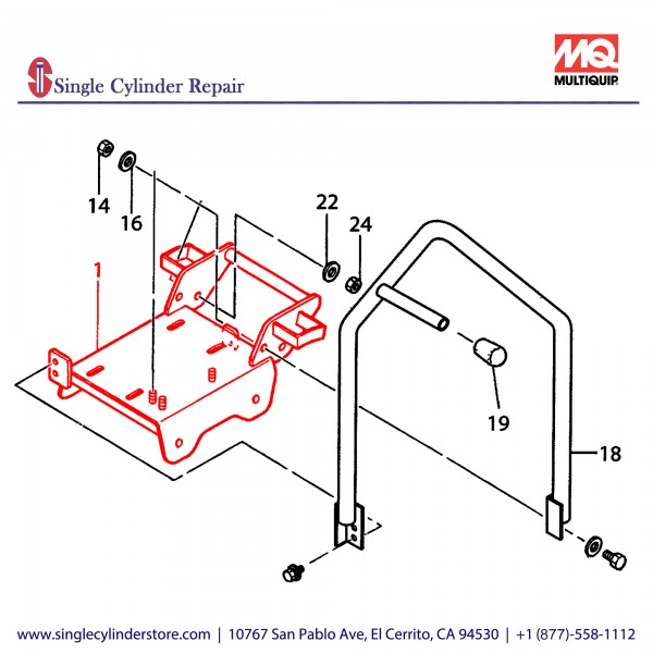 Multiquip 417116270 Base Plate MVC-40G