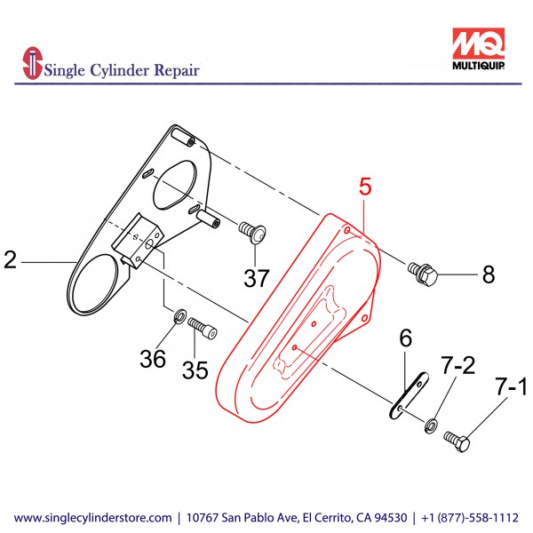 Multiquip 417122350 Belt cover(out) MVC40H