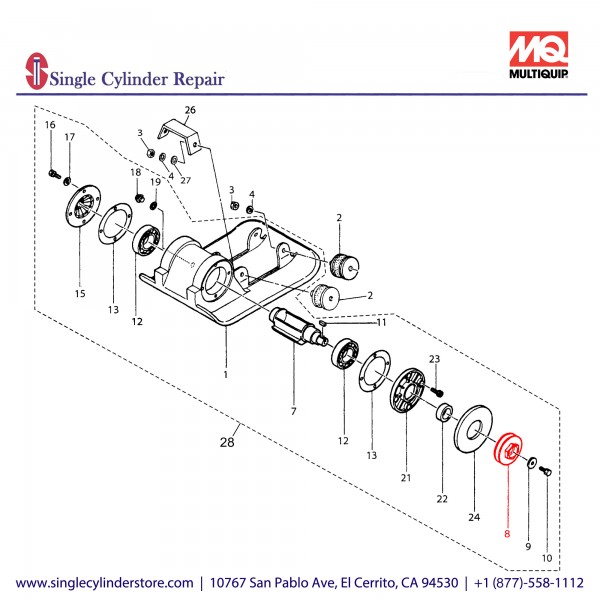 Multiquip 417339920 Vibrator Pulley MVC-40